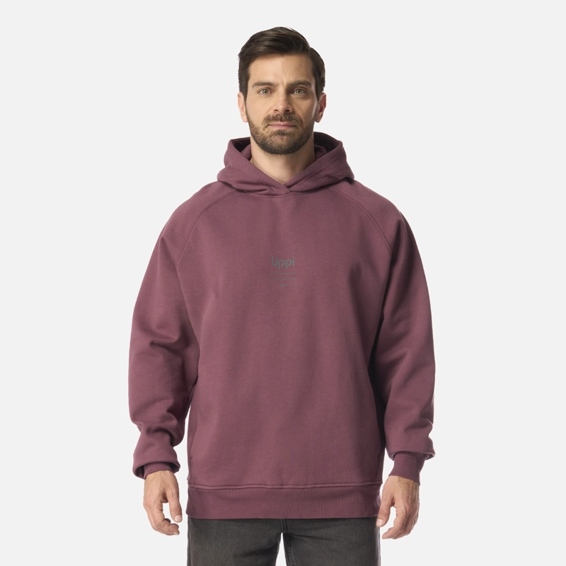POLERON HOMBRE ULMO HOODY SWEATSHIRT VINO LIPPI I26 - 1