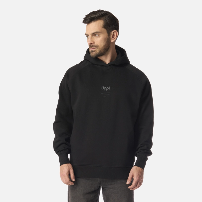 POLERON HOMBRE ULMO HOODY SWEATSHIRT NEGRO LIPPI I26 - 1