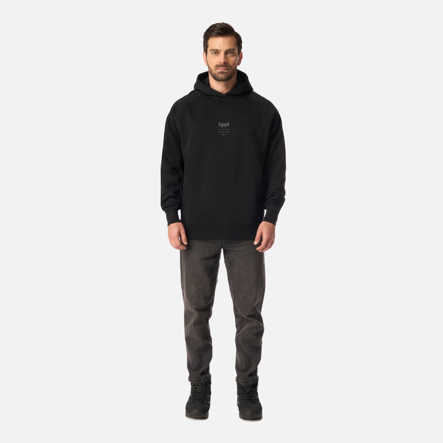 POLERON HOMBRE ULMO HOODY SWEATSHIRT NEGRO LIPPI I26 - 6