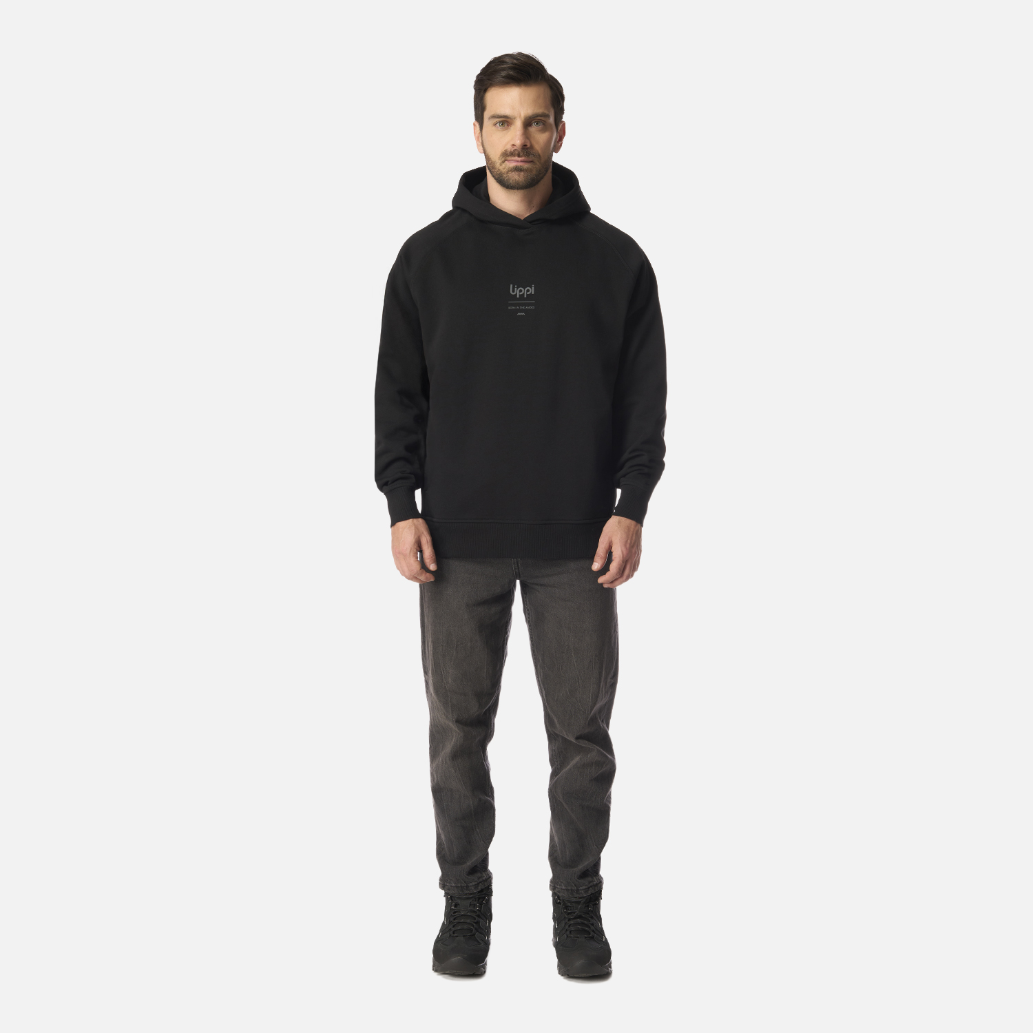 POLERON HOMBRE ULMO HOODY SWEATSHIRT NEGRO LIPPI I26 - 6