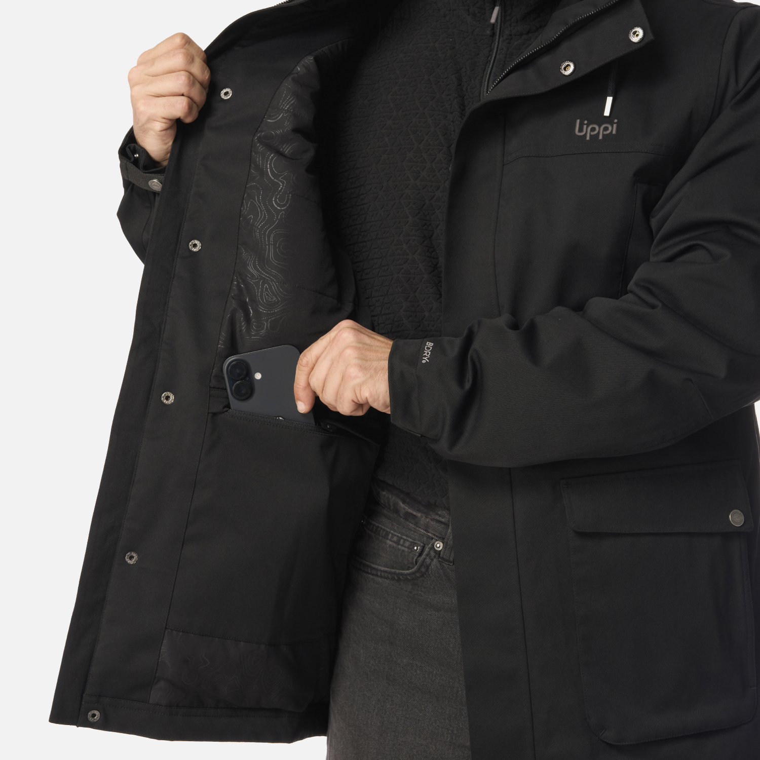 CHAQUETA HOMBRE DAYBREAK B-DRY JACKET NEGRO LIPPI I26 - 9