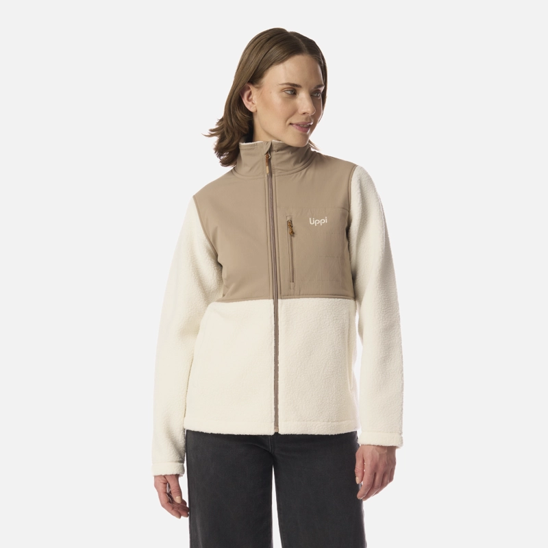 POLAR MUJER GLACIAR SHERPA-PRO JACKET CREMA LIPPI I26 - 1