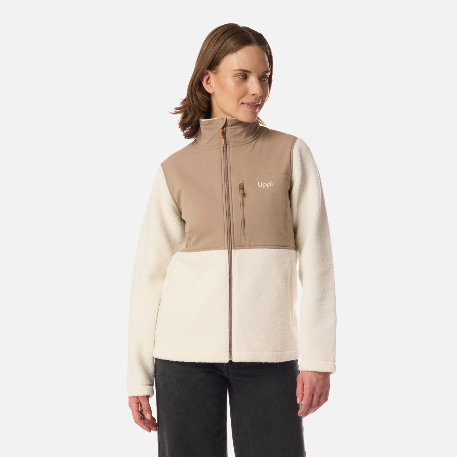 POLAR MUJER GLACIAR SHERPA-PRO JACKET CREMA LIPPI I26 - 1