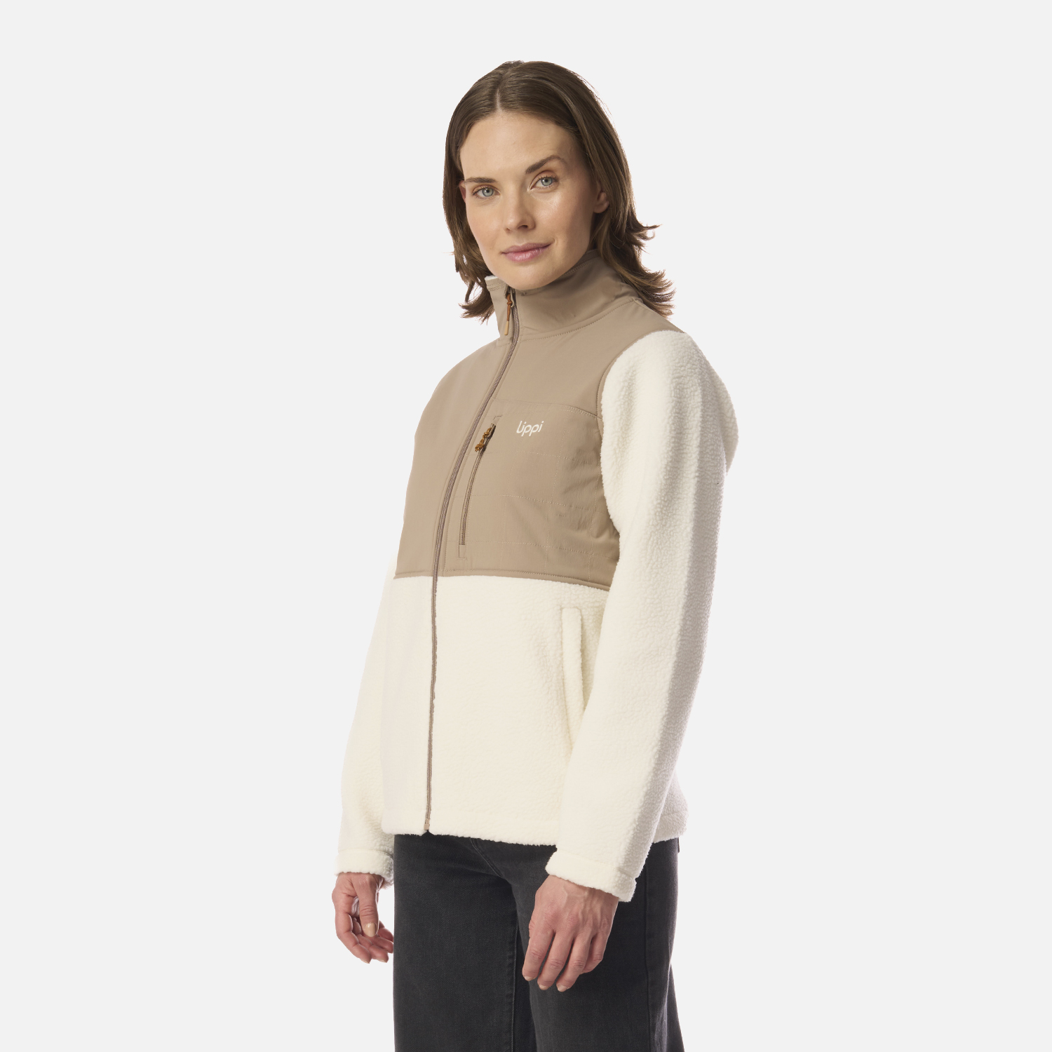 POLAR MUJER GLACIAR SHERPA-PRO JACKET CREMA LIPPI I26 - 2