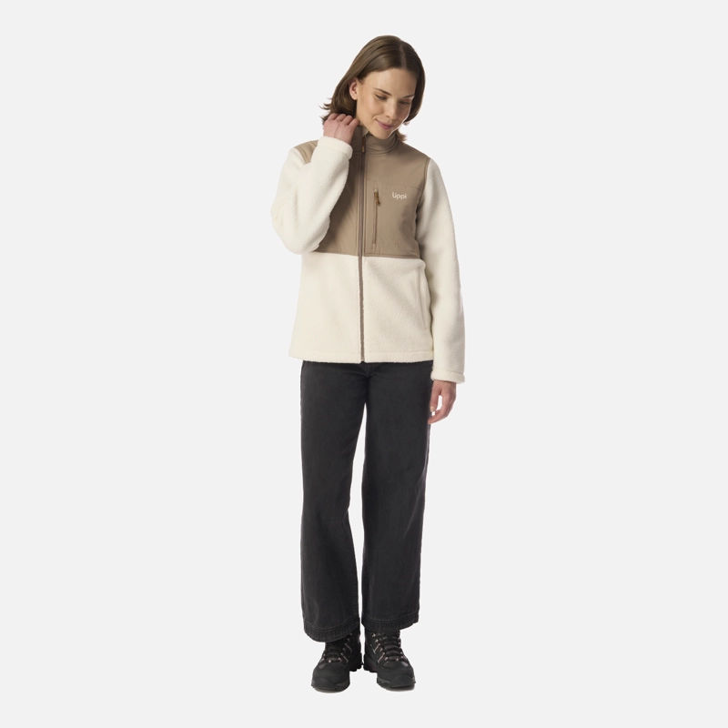 POLAR MUJER GLACIAR SHERPA-PRO JACKET CREMA LIPPI I26 - 6