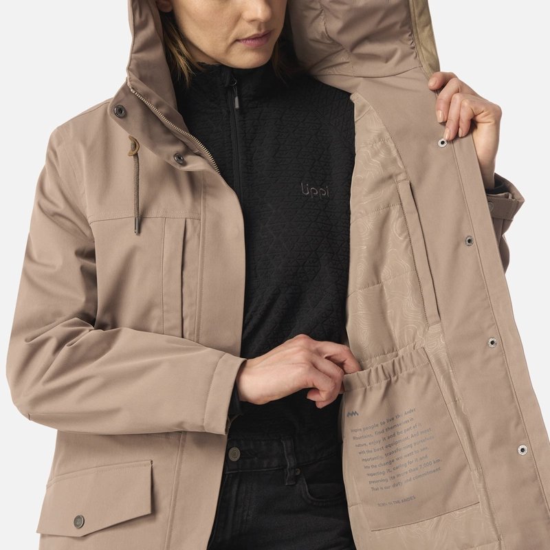 CHAQUETA MUJER DAYBREAK B-DRY JACKET CANELA LIPPI I26 - 6