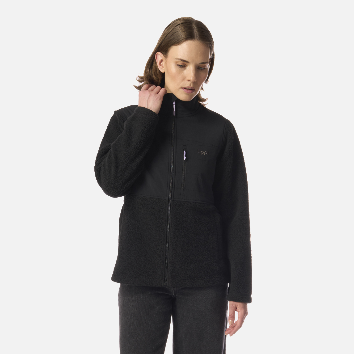 LIPPI POLAR MUJER GLACIAR SHERPA-PRO JACKET NEGRO LIPPI I26