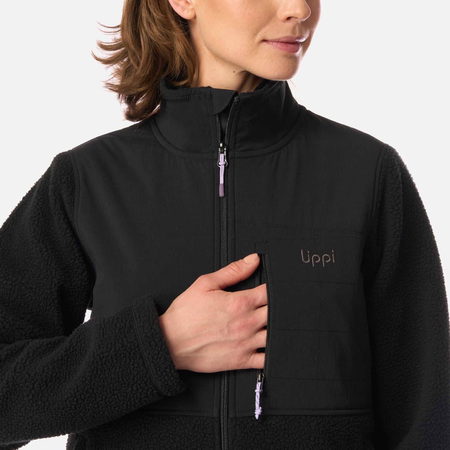 POLAR MUJER GLACIAR SHERPA-PRO JACKET NEGRO LIPPI I26 - 4