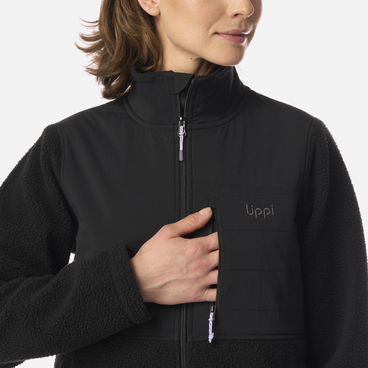 POLAR MUJER GLACIAR SHERPA-PRO JACKET NEGRO LIPPI I26 - 4