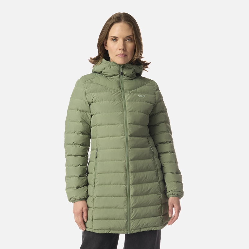 CHAQUETA MUJER SNOWMASS LONG STEAM-PRO HOODY JACKET JADE OSCURO LIPPI - 1