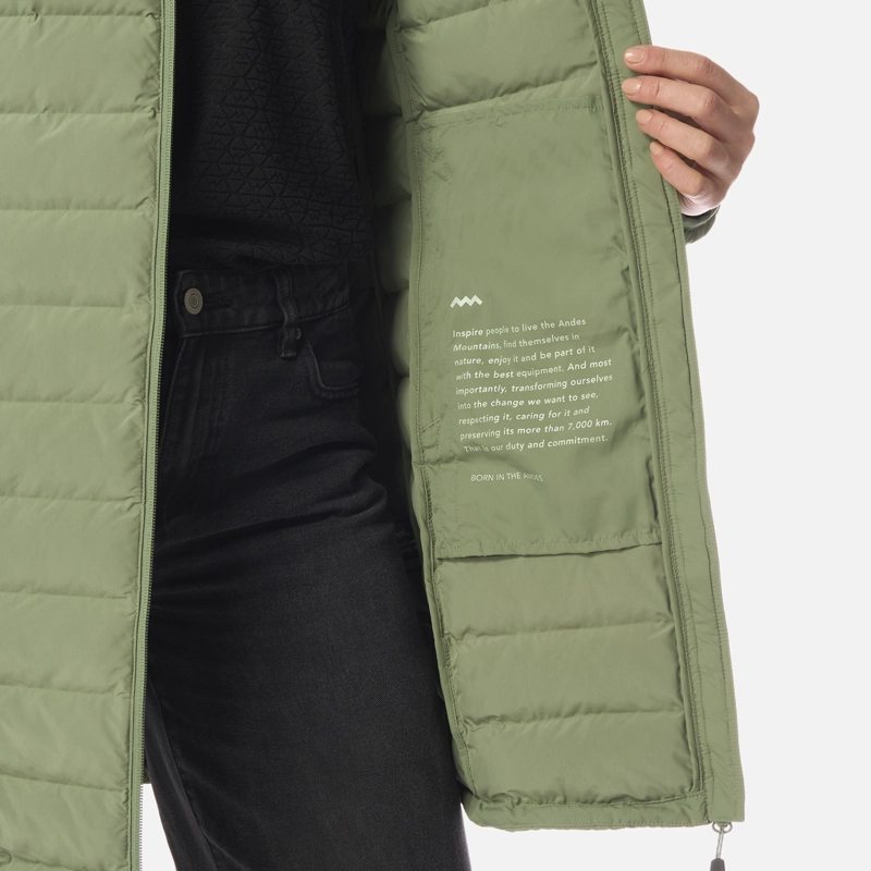 CHAQUETA MUJER SNOWMASS LONG STEAM-PRO HOODY JACKET JADE OSCURO LIPPI - 6