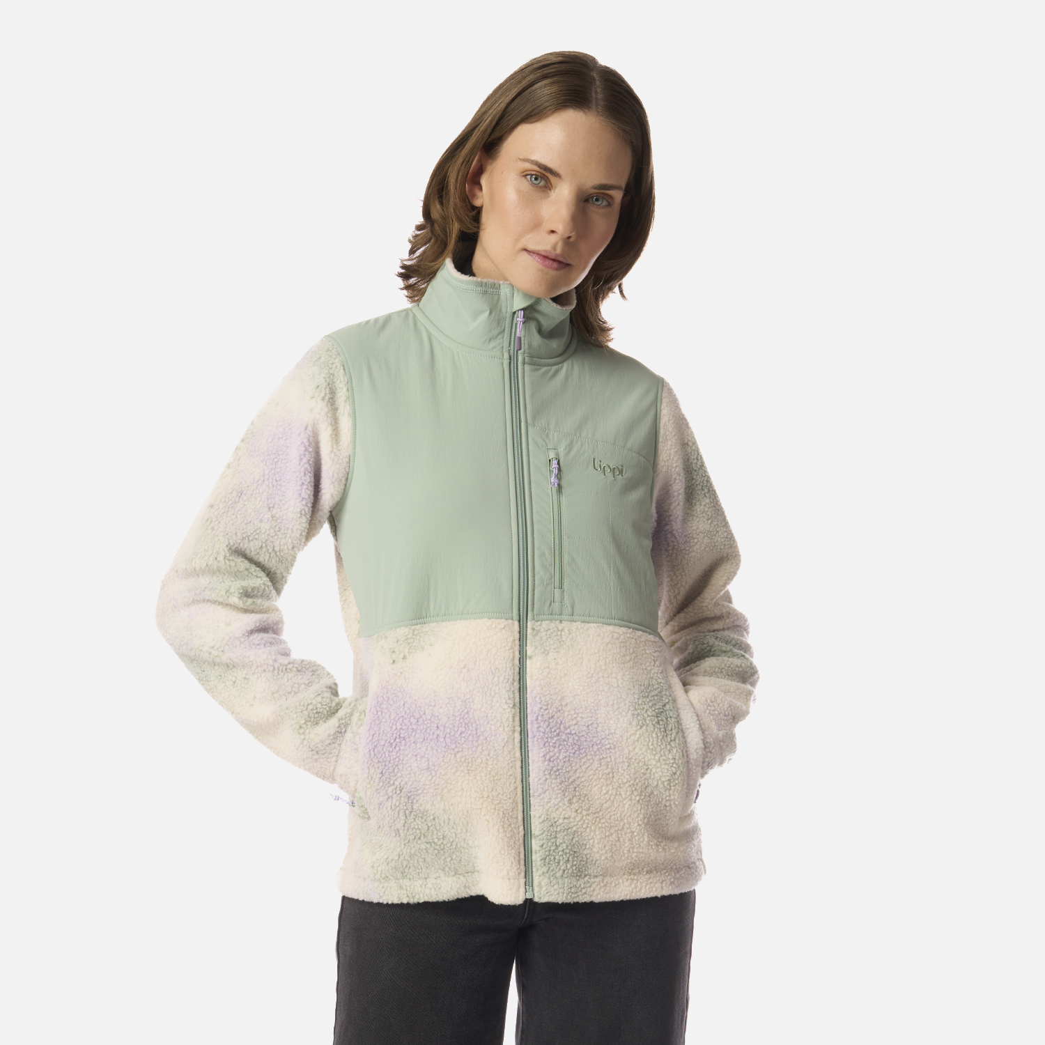 LIPPI POLAR MUJER GLACIAR SHERPA-PRO JACKET PRINT JADE LIPPI I26