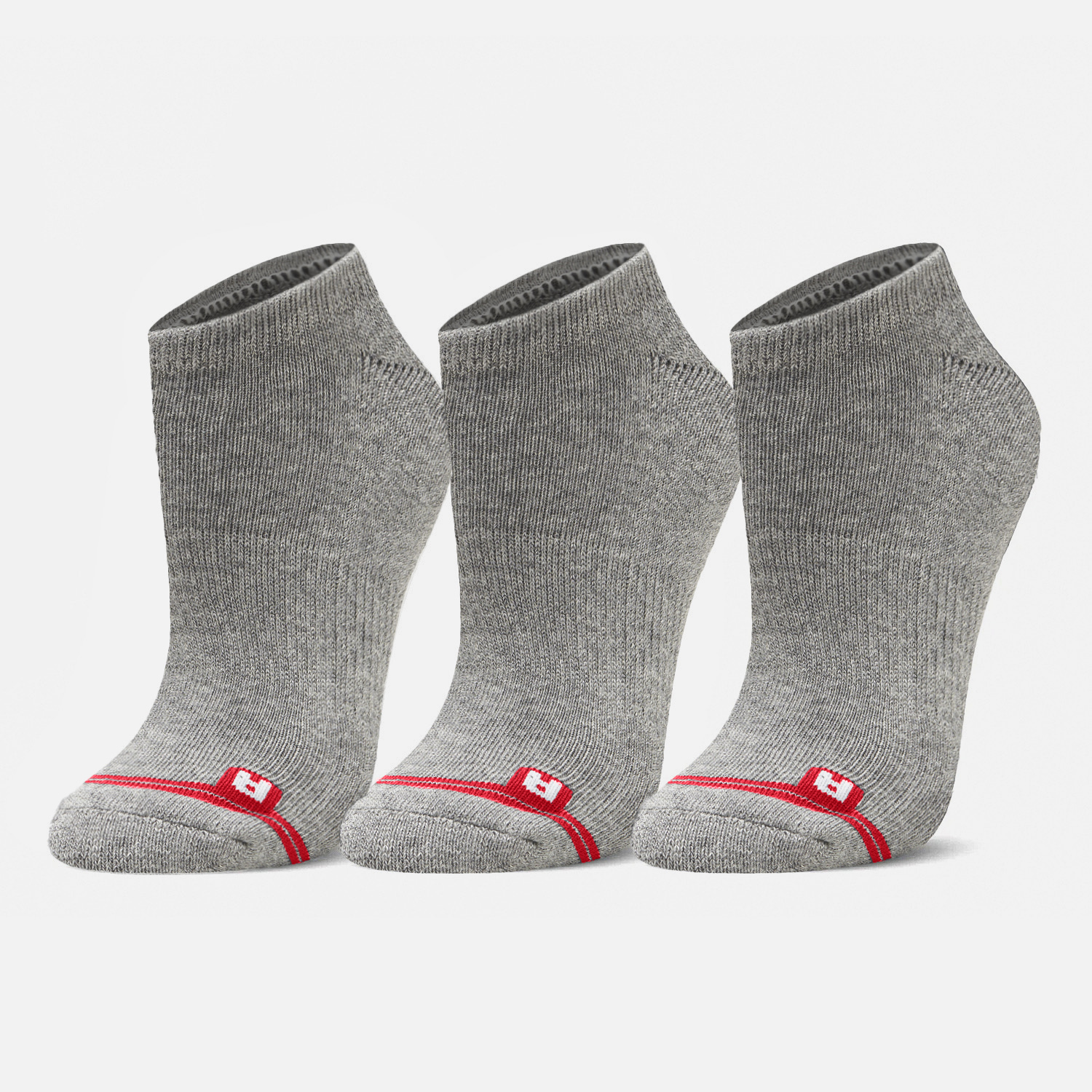 CALCETIN UNISEX LOGO LIPPI PACK NO SHOW GRIS LIPPI I26 - 1