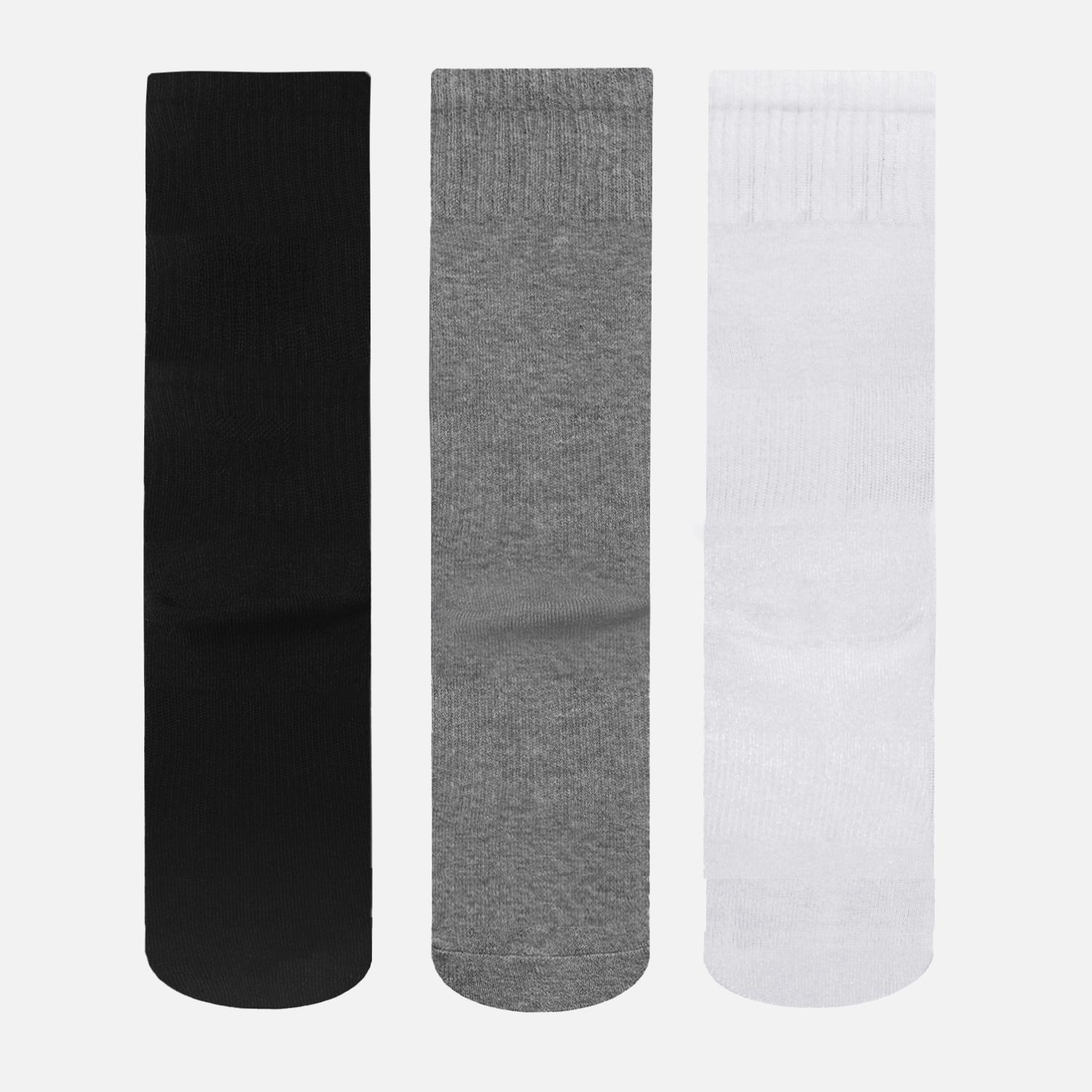 CALCETIN UNISEX LAS TRES PUNTAS PACK MEDIO NEGRO / GRIS / BLANCO HAKA HONU I26 - 2