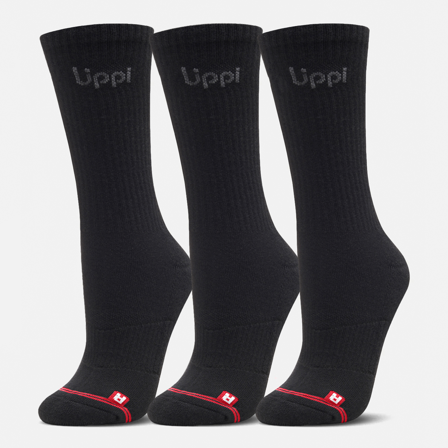 CALCETIN UNISEX LOGO LIPPI PACK LONG NEGRO LIPPI I26 - 1