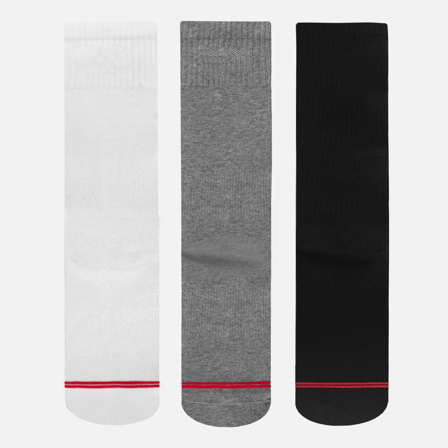 CALCETIN UNISEX LOGO LIPPI PACK LONG NEGRO/BLANCO/GRIS LIPPI I26 - 3