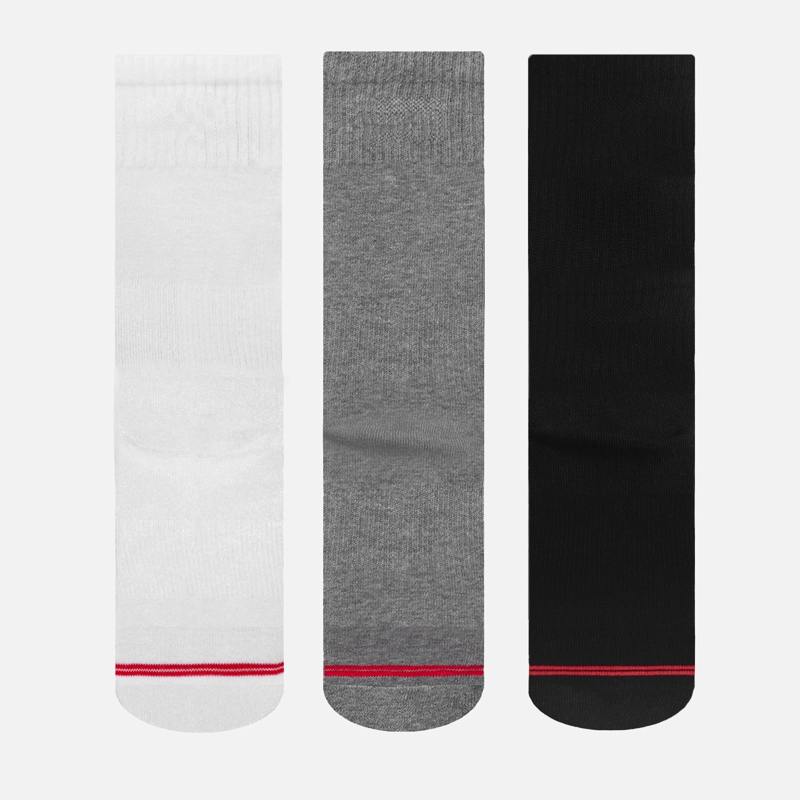 CALCETIN UNISEX LOGO LIPPI PACK MID NEGRO/BLANCO/GRIS LIPPI - 3