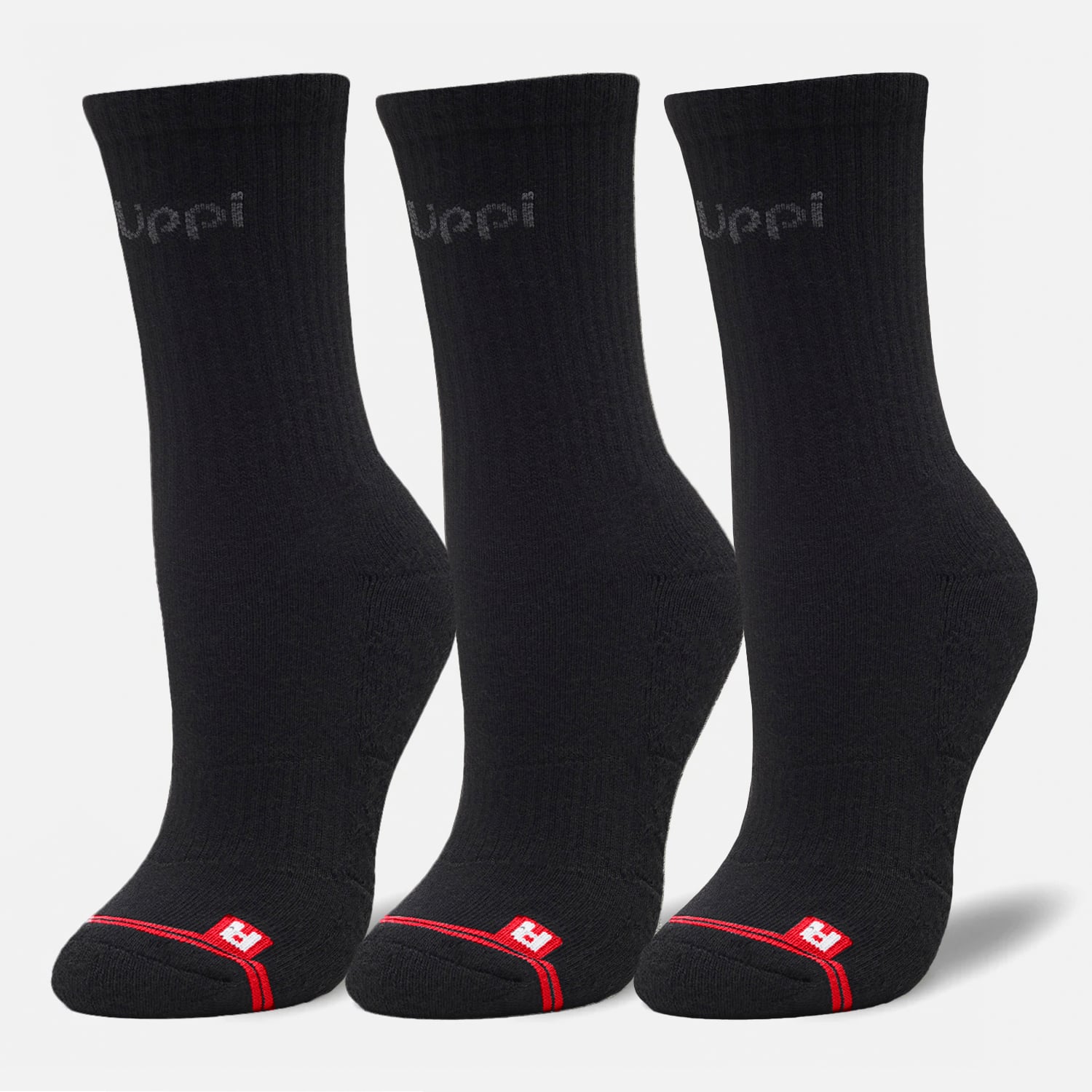 CALCETIN UNISEX LOGO LIPPI PACK MID NEGRO LIPPI I26 - 1