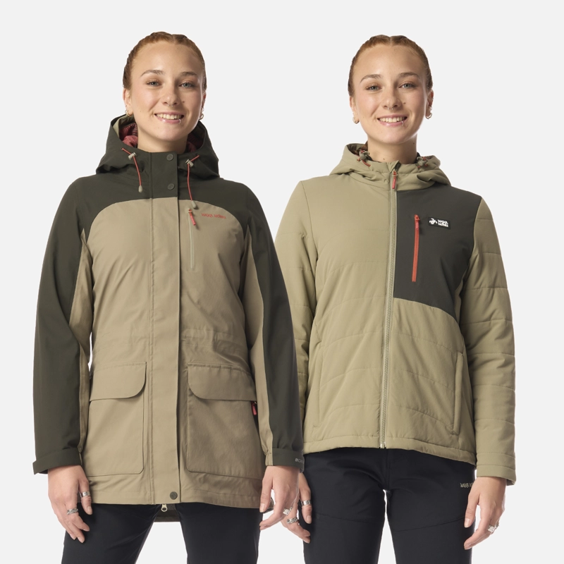 CHAQUETA MUJER PERRO GUAPO PRO VERDE OLIVA HAKA HONU - 1