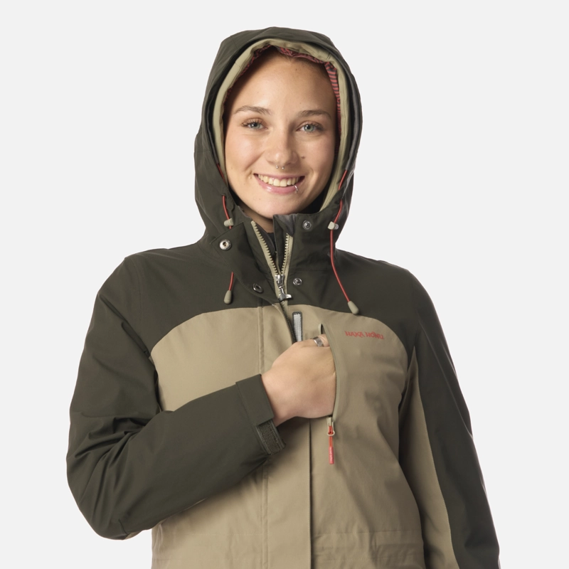 CHAQUETA MUJER PERRO GUAPO PRO VERDE OLIVA HAKA HONU - 4