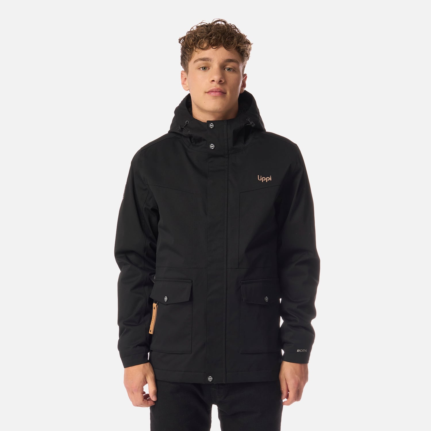 CHAQUETA TEEN BOY ROBLE B-DRY HOODY JACKET NEGRO LIPPI I26 - 1