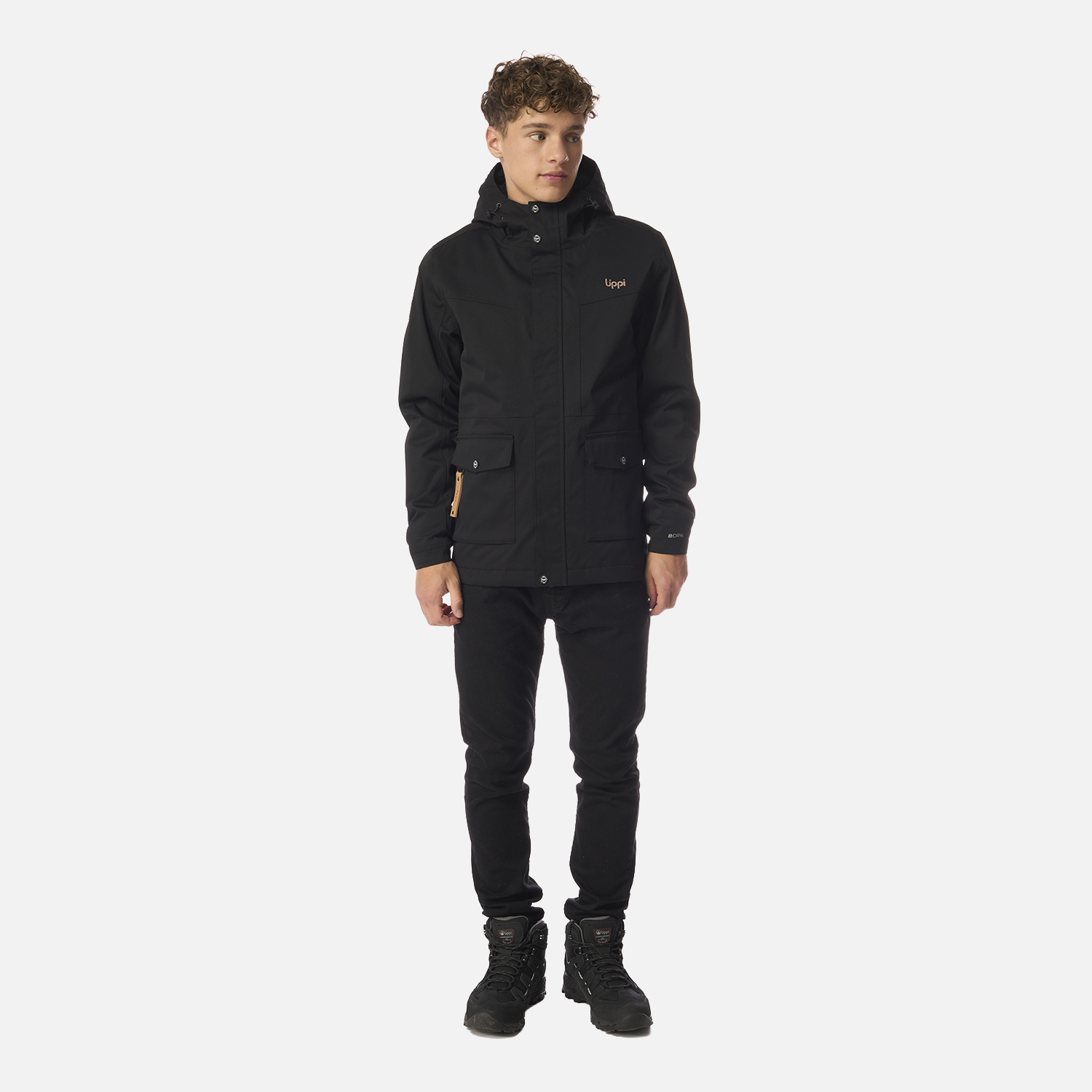CHAQUETA TEEN BOY ROBLE B-DRY HOODY JACKET NEGRO LIPPI I26 - 8