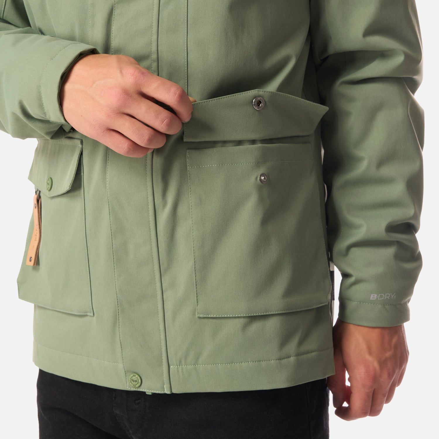 CHAQUETA TEEN BOY ROBLE B-DRY HOODY JACKET JADE OSCURO LIPPI I26 - 5