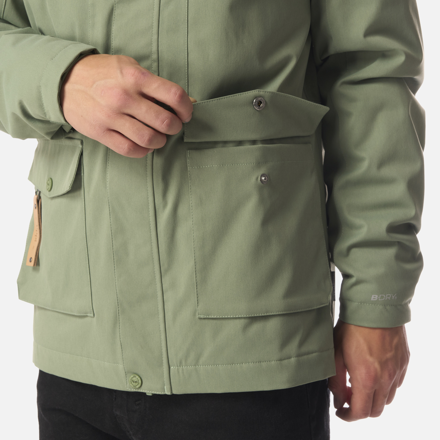 CHAQUETA TEEN BOY ROBLE B-DRY HOODY JACKET JADE OSCURO LIPPI I26 - 5