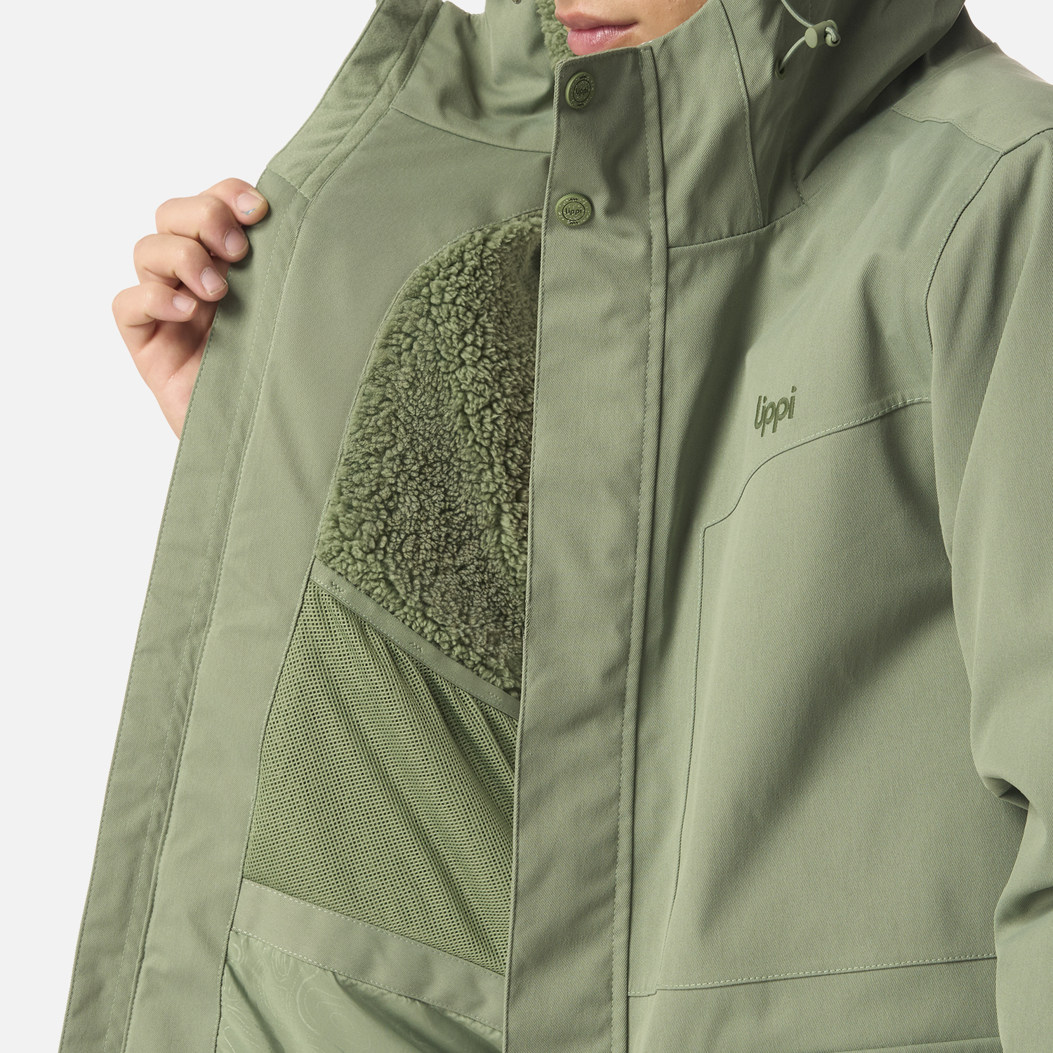 CHAQUETA TEEN BOY ROBLE B-DRY HOODY JACKET JADE OSCURO LIPPI I26 - 7