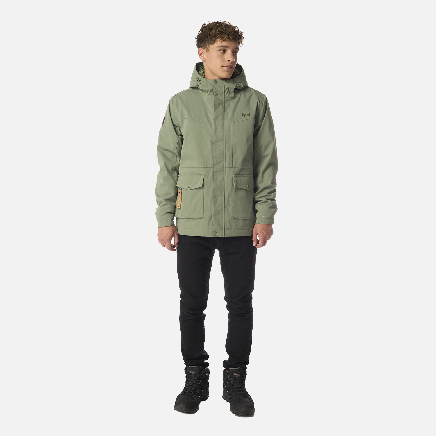 CHAQUETA TEEN BOY ROBLE B-DRY HOODY JACKET JADE OSCURO LIPPI I26 - 8