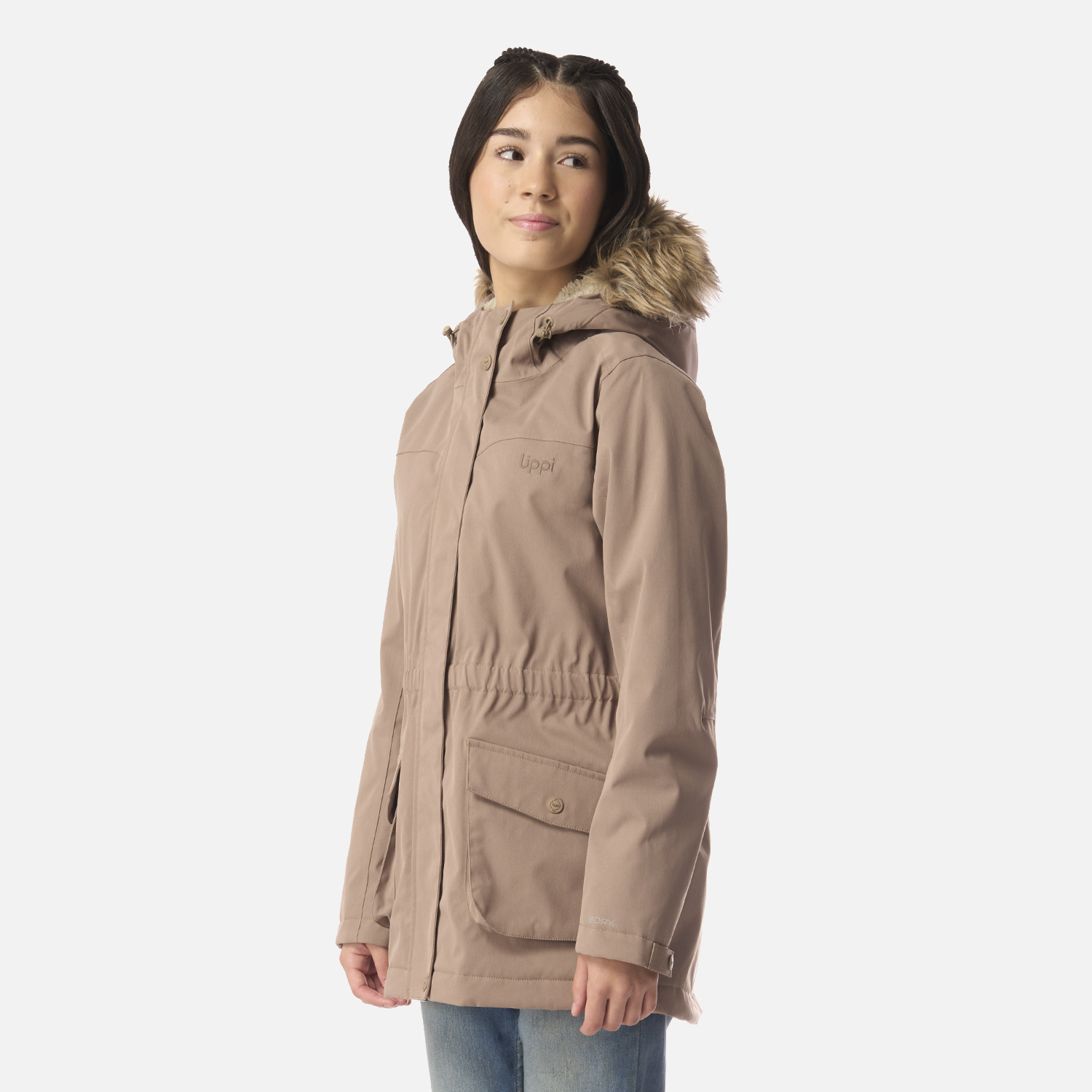 CHAQUETA TEEN GIRL ROBLE B-DRY HOODY JACKET CANELA LIPPI I26 - 2