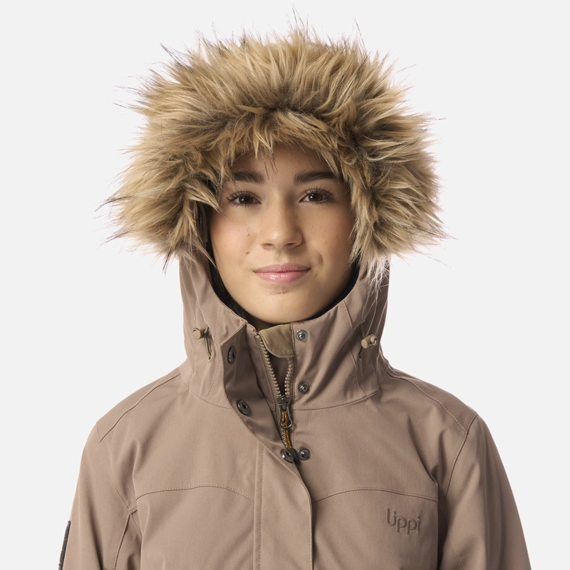 CHAQUETA TEEN GIRL ROBLE B-DRY HOODY JACKET CANELA LIPPI I26 - 4