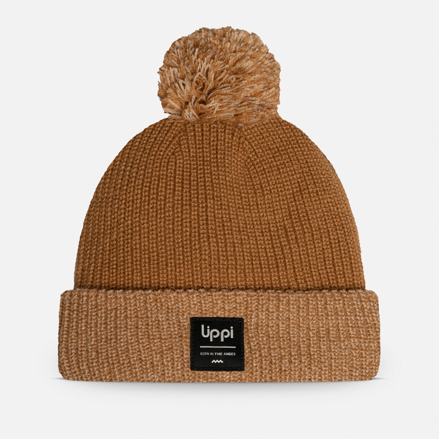 GORRO UNISEX FLY LINE POM BLEND-PRO BEANIE CAMEL MELANGE LIPPI I26 - 1