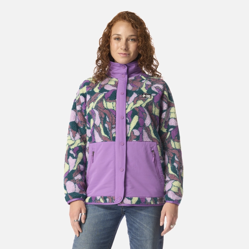 POLAR MUJER ZIP-PORRITO PRINT MORADO HAKA HONU I26 - 1