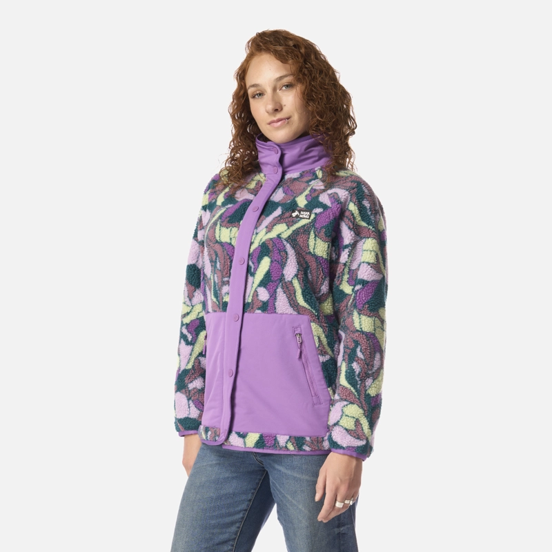 POLAR MUJER ZIP-PORRITO PRINT MORADO HAKA HONU I26 - 2