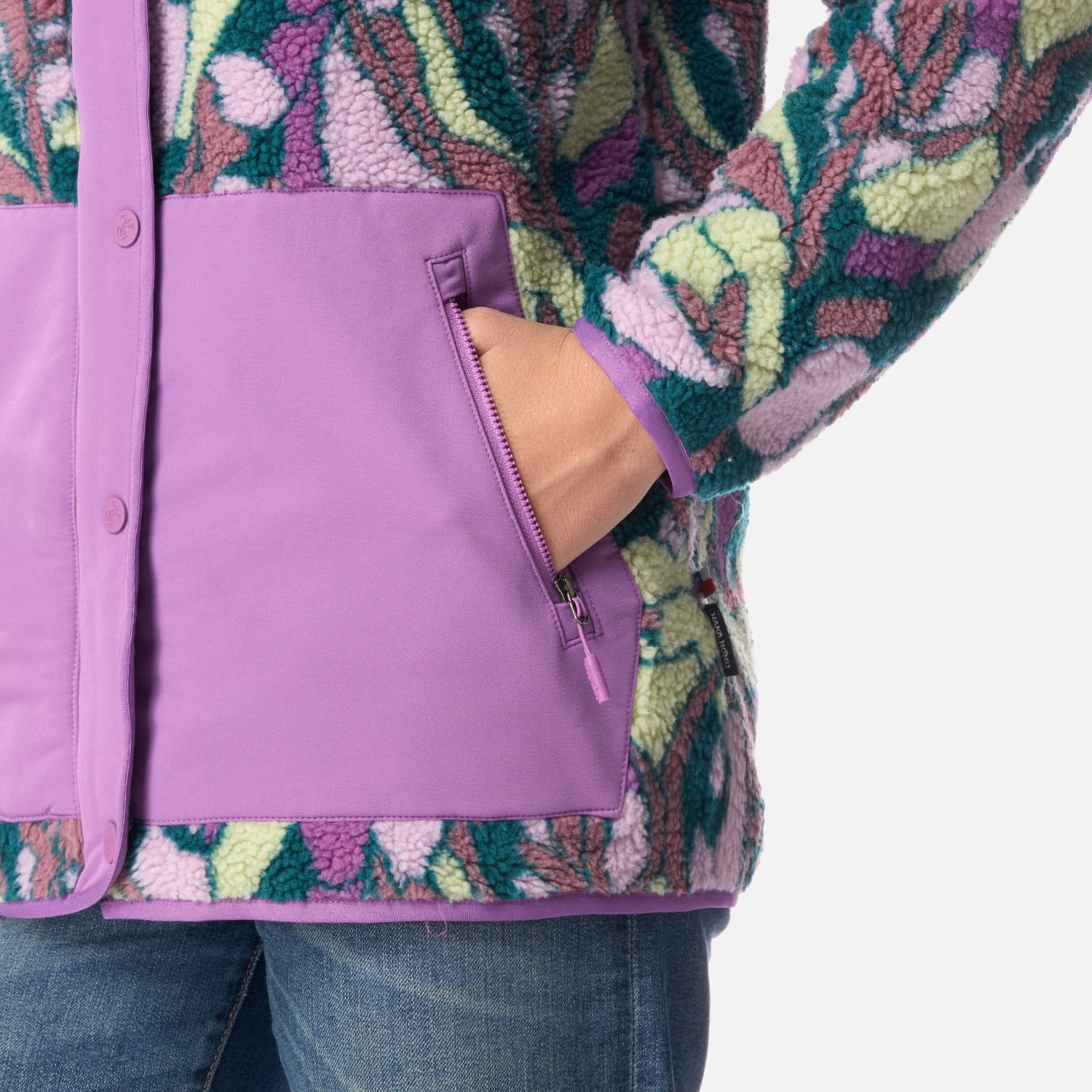 POLAR MUJER ZIP-PORRITO PRINT MORADO HAKA HONU I26 - 5