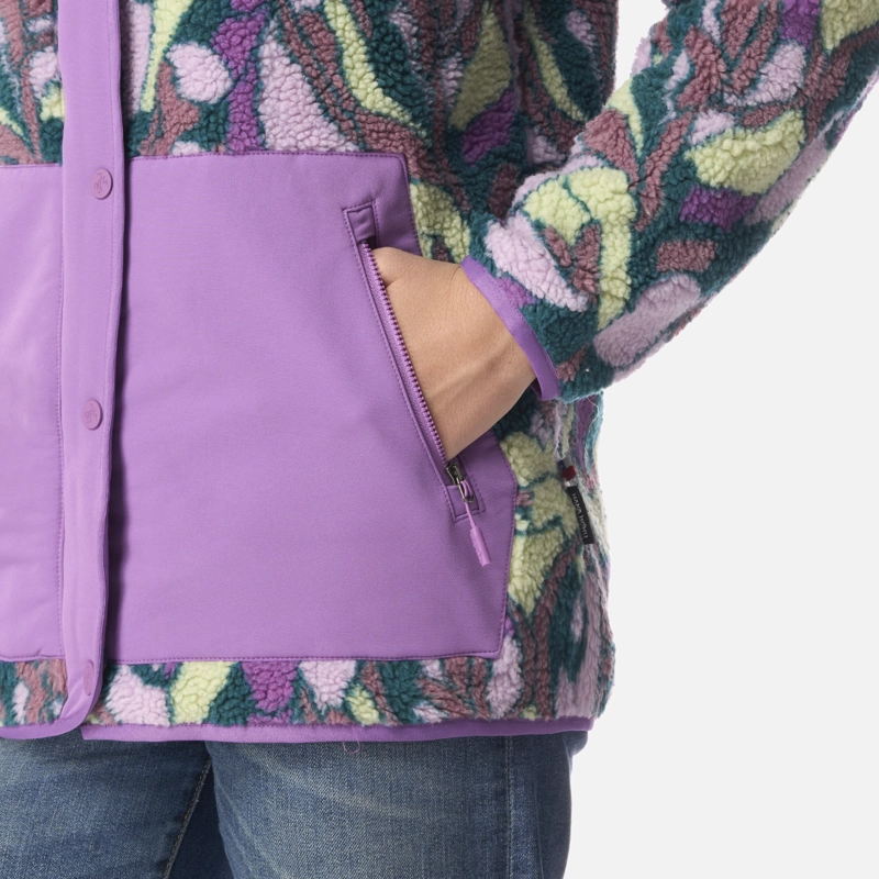 POLAR MUJER ZIP-PORRITO PRINT MORADO HAKA HONU I26 - 5