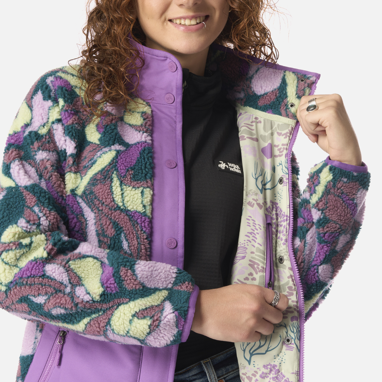 POLAR MUJER ZIP-PORRITO PRINT MORADO HAKA HONU I26 - 6