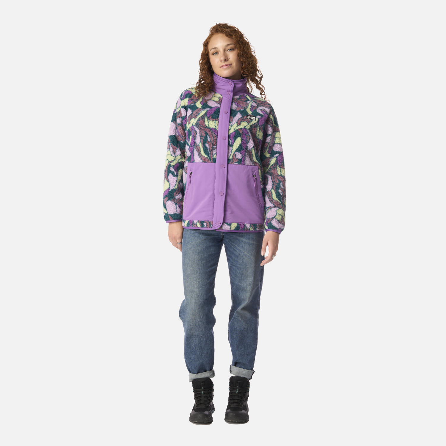 POLAR MUJER ZIP-PORRITO PRINT MORADO HAKA HONU I26 - 7