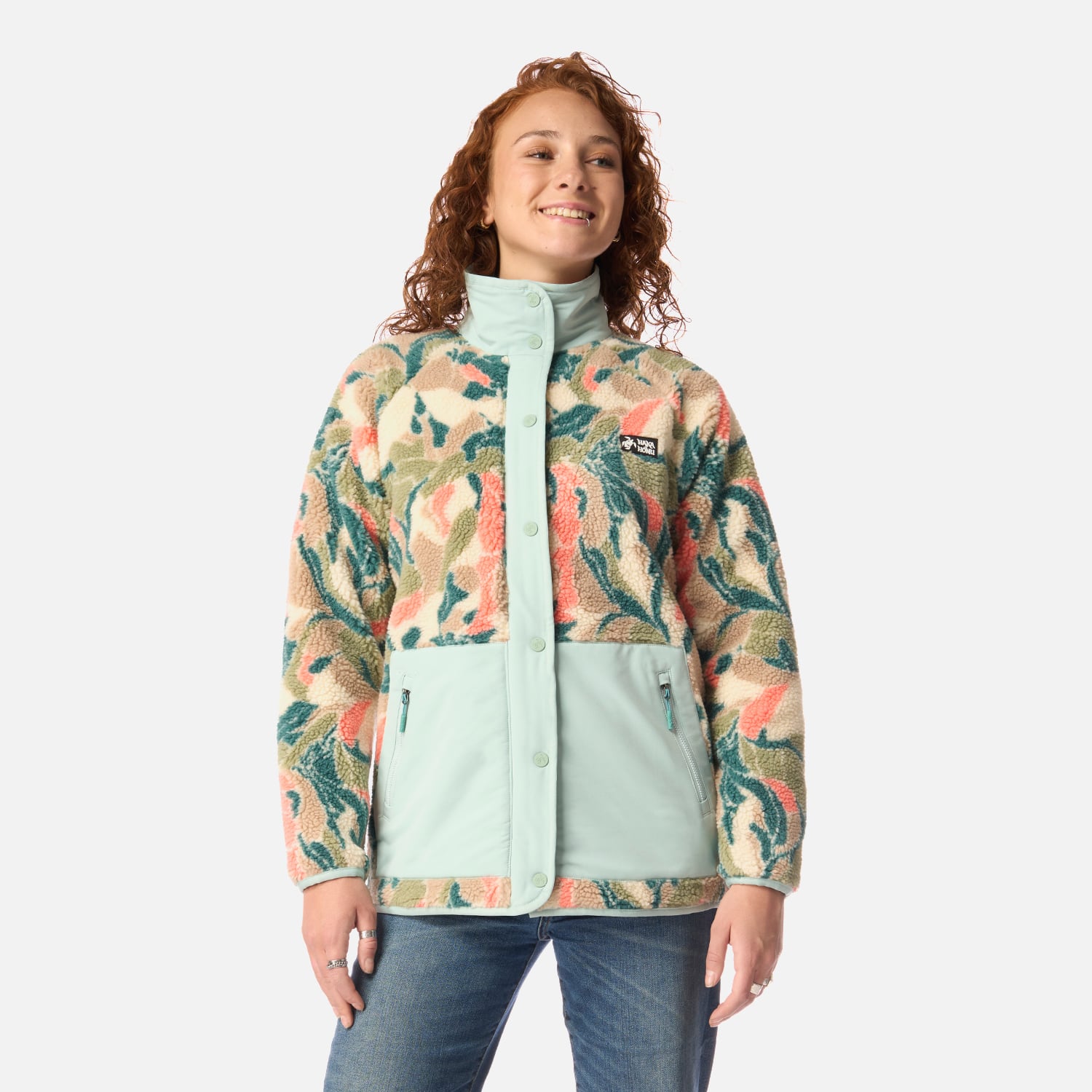 POLAR MUJER ZIP-PORRITO PRINT CELESTE HAKA HONU I26 - 1