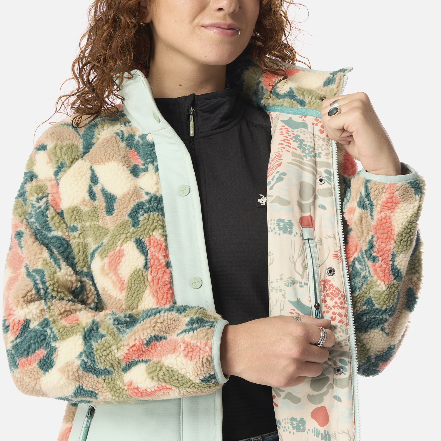 POLAR MUJER ZIP-PORRITO PRINT CELESTE HAKA HONU I26 - 6