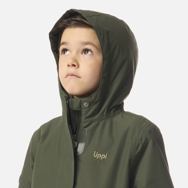 CHAQUETA NIÑO COLD PLACE B-DRY HOODY JACKET VERDE MILITAR LIPPI I26 - 4