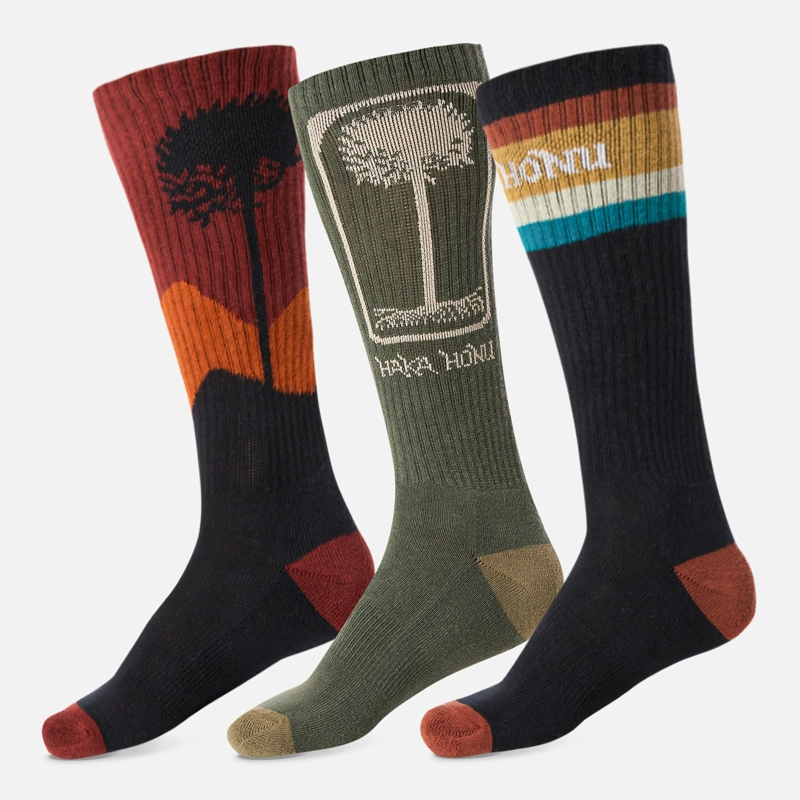 CALCETIN HOMBRE LAS TRES PUNTAS PACK LARGO MULTICOLOR HAKA HONU - 1