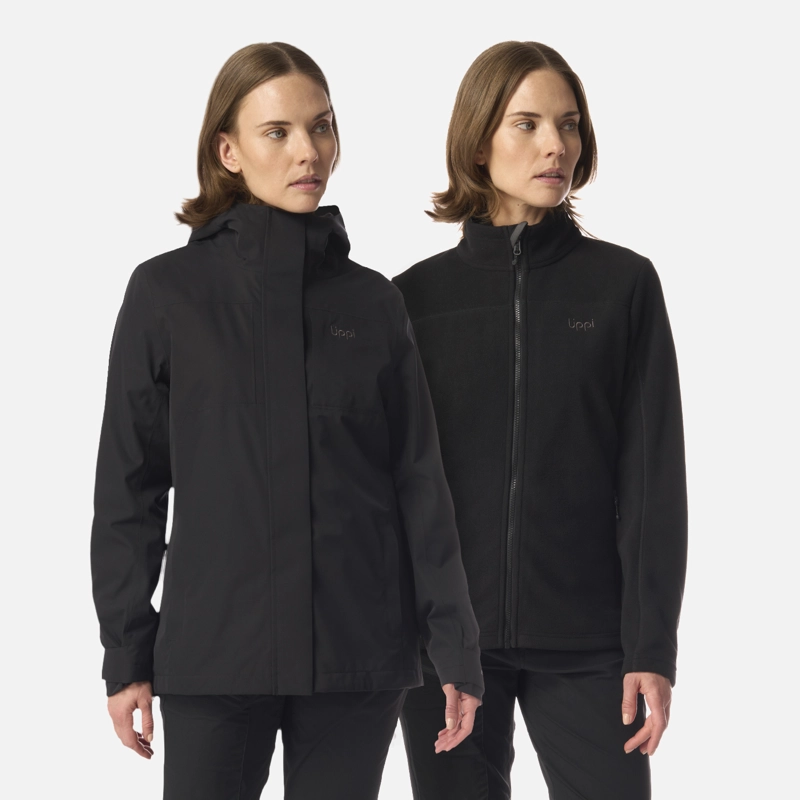 CHAQUETA MUJER TRES CRUCES FUSION-3 HOODY JACKET NEGRO LIPPI I26 - 1