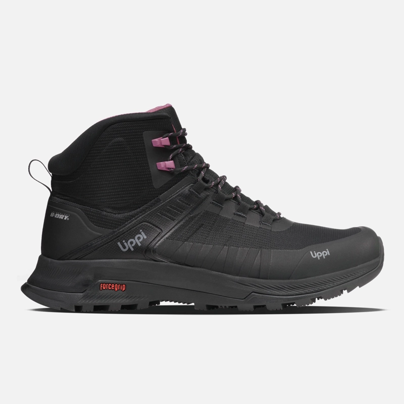 ZAPATILLA MUJER VULCANO IRON STONE MID B-DRY NEGRO/ROSADO LIPPI I6 - 1