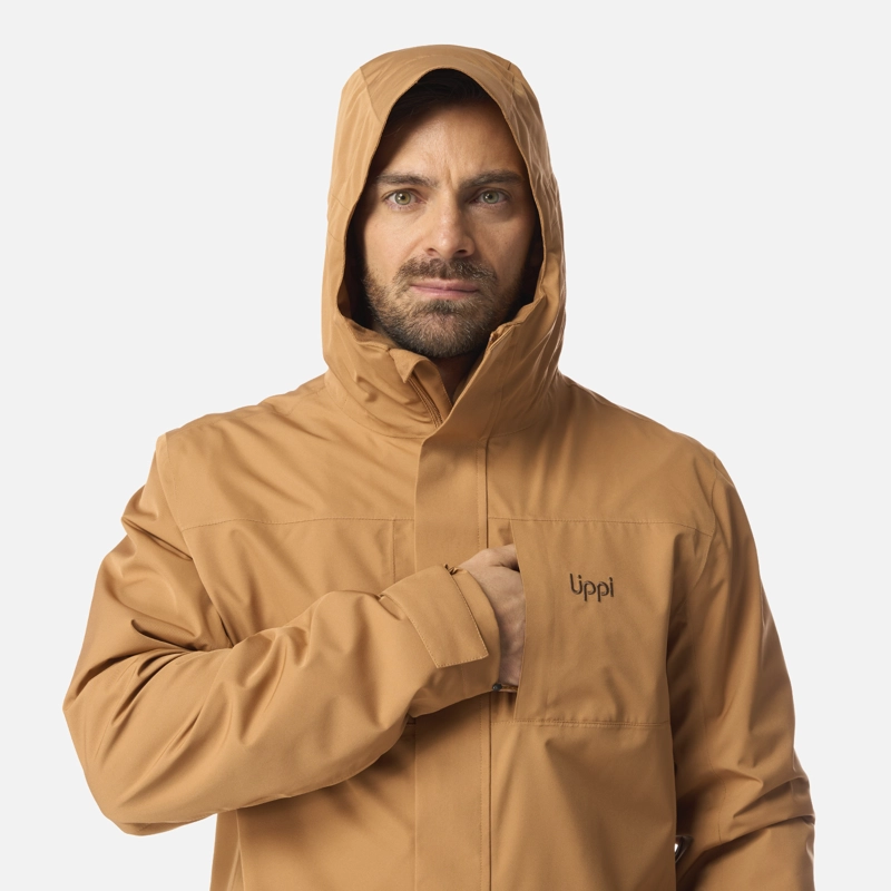 CHAQUETA HOMBRE TRES CRUCES FUSION-3 HOODY JACKET CAFE CLARO LIPPI I26 - 4