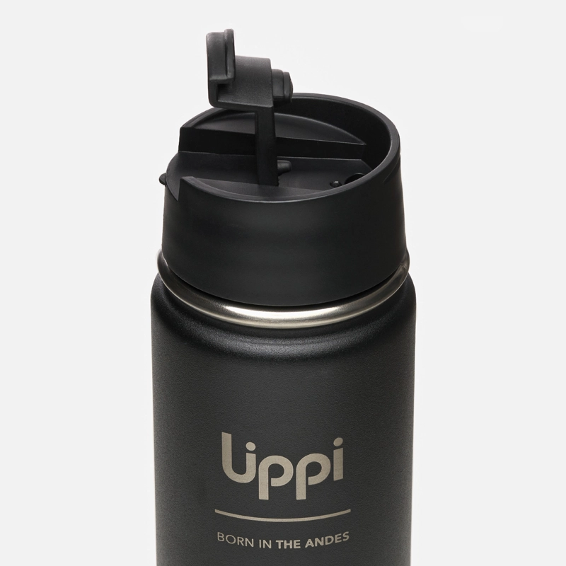 BOTELLA LIGHT STEEL HOT TOP BOTTLE 550 ML NEGRO  LIPPI I26 - 3