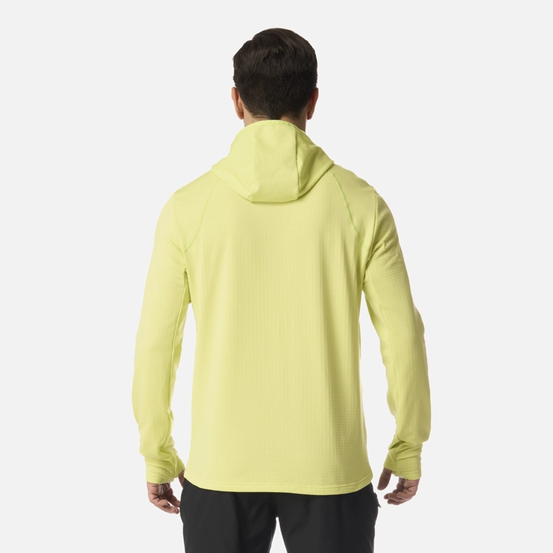 POLERON HOMBRE VIEDMA 1000 NANO-F 1/4 ZIP HOODY VERDE LIMA LIPPI - 3