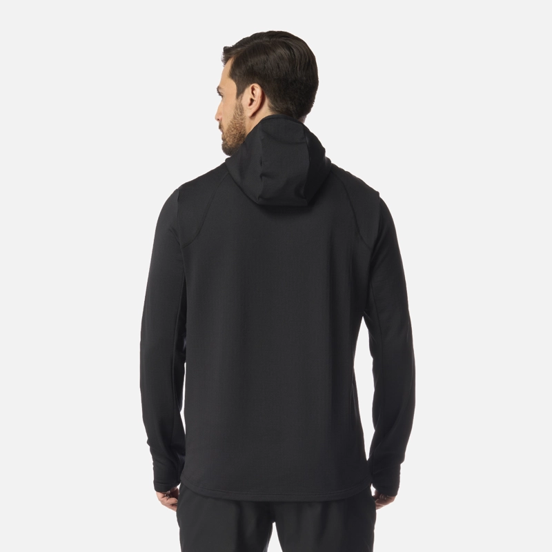 POLERON HOMBRE VIEDMA 1000 NANO-F 1/4 ZIP HOODY NEGRO LIPPI - 3