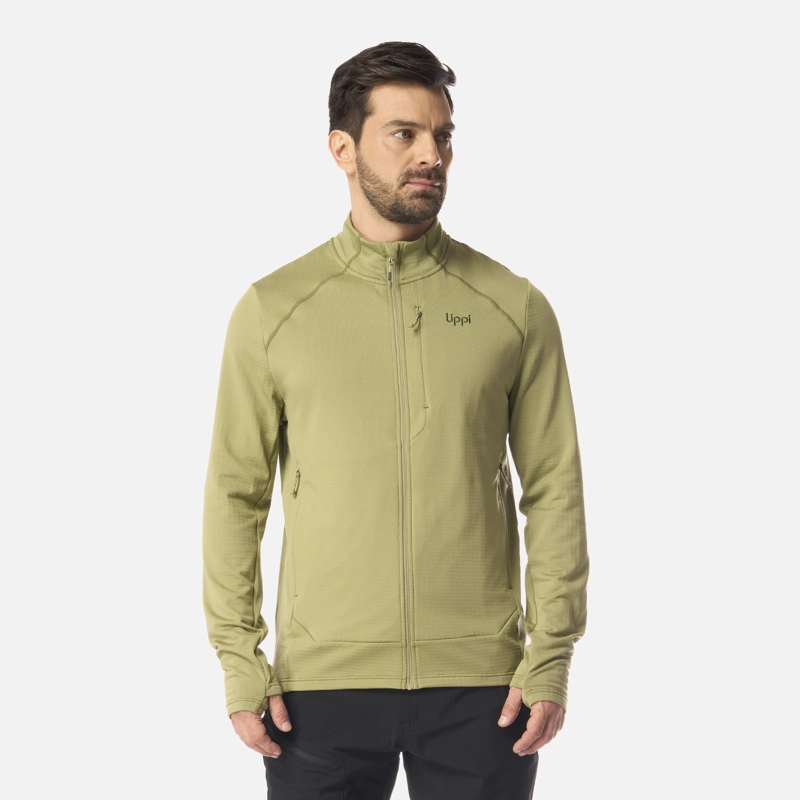 POLERON HOMBRE VIEDMA 1000 NANO-F FULL ZIP VERDE LIPPI - 1